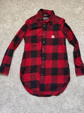 Carhartt Buffalo Plaid tunic Flannel Shirt